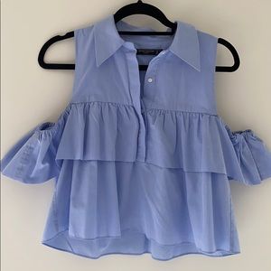 ZARA LIGHT BLUE SMALL TOP